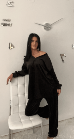 ΒΕΛΟΥΔΙΝΗ ΦΟΡΜΑ ΜΑΥΡΗ OVERSIZED