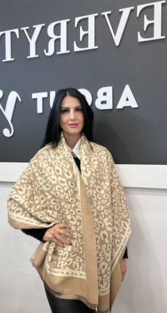 ΠΑΣΜΙΝΑ ΔΙΠΛΗΣ ΟΨΗΣ ANIMAL PRINT KAMEL