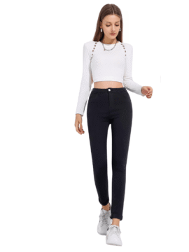 JEAN SKINNY PLUS SIZE ΜΑΥΡΟ