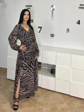 ΦΟΡΕΜΑ ANIMAL PRINT ΜΑΥΡΟ&ΜΩΒ