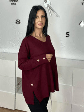 ΠΛΕΚΤΗ ΜΠΛΟΥΖΑ OVERSIZED  ΜΠΟΡΝΤΩ