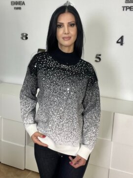 ΜΠΛΟΥΖΑ ΠΛΕΚΤΗ ΜΕ ΠΟΥΛΙΕΣ ΜΑΥΡΗ