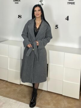 ΠΑΛΤΟ ΜΟΧΕΡ OVERSIZED ΓΚΡΙ