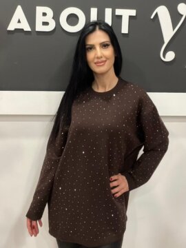 ΠΛΕΚΤΗ ΜΠΛΟΥΖΑ ΜΕ ΣΤΡΑΣ ΚΑΦΕ