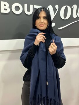 ΚΑΣΚΟΛ ΜΟΝΟΧΡΩΜΟ ΜΕ ΚΡΟΣΙΑ ΜΠΛΕ