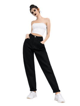 MOM FIT JEAN ΜΑΥΡΟ