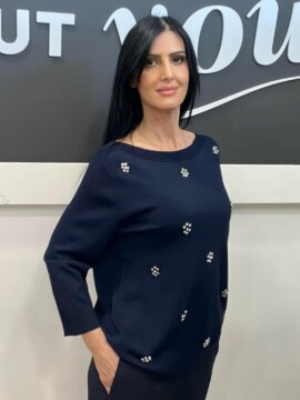 ΜΠΛΟΥΖΑ ΠΛΕΚΤΗ ΜΕ ΣΤΡΑΣ ΜΠΛΕ