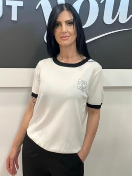 ΜΠΛΟΥΖΑ ΠΛΕΚΤΗ ΛΕΠΤΗ ΚΟΝΤΟΜΑΝΙΚΗ ΑΣΠΡΗ
