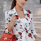ELEGANT SLIM ΣΑΚΑΚΙ FLORAL ΛΕΥΚΟ