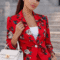 ELEGANT SLIM ΣΑΚΑΚΙ FLORAL ΚΟΚΚΙΝΟ