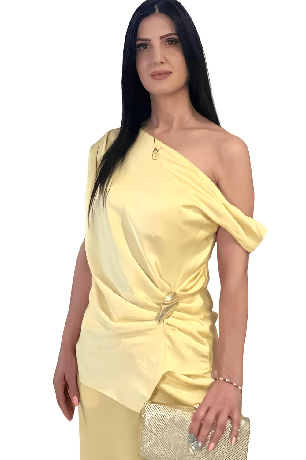 SATIN SET ΕΞΩΜΟ ΚΙΤΡΙΝΟ - Image 2