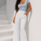 SLIM FIT ΜΠΛΟΥΖΑ ΜΕ ΤΕΤΡΑΓΩΝΟ ΝΤΕΚΟΛΤΕ ΣΙΕΛ