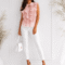 RUFFLE DETAIL SLEEVELESS BLOUSE  ΡΟΖ