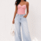 ROMANTIC BLOSSOM CORSET TOP ΡΟΖ