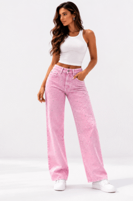 PINK STRASS JEANS