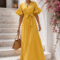 LUNA RUFFLE MAXI DRESS ΚΙΤΡΙΝΟ