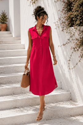 BELLA SUNSET MIDI DRESS ΚΑΡΠΟΥΖΙ