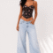 ROMANTIC BLOSSOM CORSET TOP ΜΑΥΡΟ
