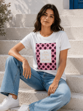 T-SHIRTS ΠΟΥΑ ΡΟΖ&ΚΑΦΕ