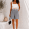 TAILORED BERMUDA SHORTS ΓΚΡΙ