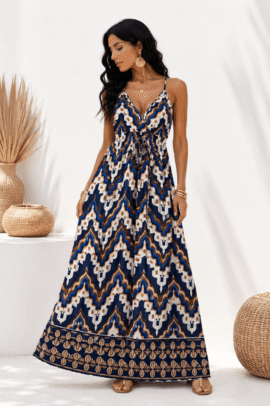 DRESS ΦΟΡΕΜΑ ΜΕ ΓΕΩΜΕΤΡΙΚΑ ΣΧΕΔΙΑ ΜΑΥΡΟ