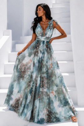 SUMMER MAXI FLORAL ΦΟΡΕΜΑ ΦΥΣΤΙΚΙ
