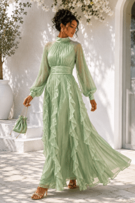 AURORA SHIMMER MAXI DRESS ΦΥΣΤΙΚΙ