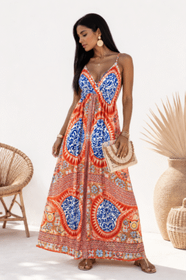 BOHO PRINT MAXI DRESS