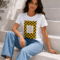T-SHIRT ΠΟΥΑ ΚΙΤΡΙΝΟ&ΚΑΦΕ