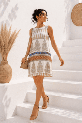 BOXO DRESS ΜΠΕΖ&ΚΑΦΕ