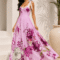 ΛΙΝΟ FLORAL MAXI ΦΟΡΕΜΑ ΜΕ ΔΕΣΙΜΟ ΣΤΟΥΣ ΩΜΟΥΣ ΡΟΖ