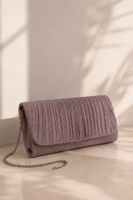 ΤΣΑΝΤΑ ΦΑΚΕΛΟΣ LUREX ΡΟΖ ΠΟΥΔΡΑ