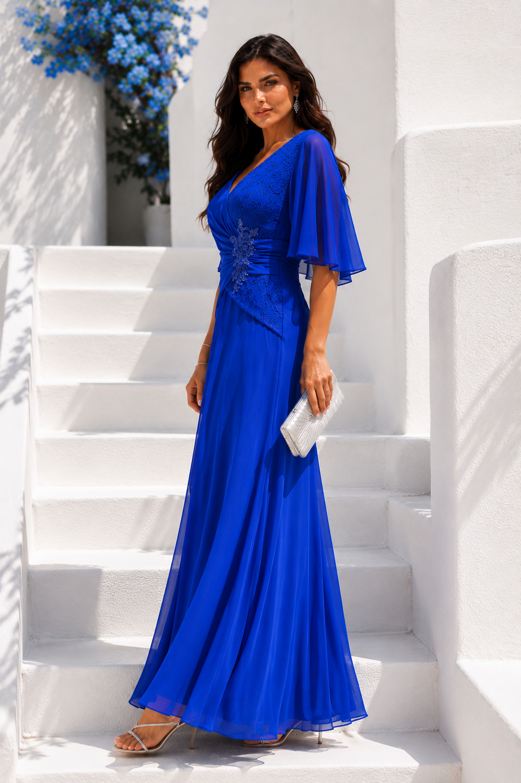 ROYAL LACE PLUS SIZE MAXI ΦΟΡΕΜΑ ΡΟΥΑ - Image 4