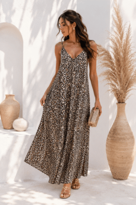 MAXI SATIN LEOPARD ΦΟΡΕΜΑ OVERSIZE 1