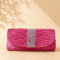 SATIN GLAM CLUTCH BAG – ΦΟΥΞΙΑ ΜΕ STRASS ΛΕΠΤΟΜΕΡΕΙΑ