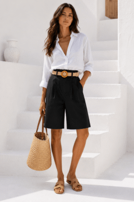 SUMMER CHIC ΒΕΡΜΟΥΔΑ ΜΑΥΡΗ