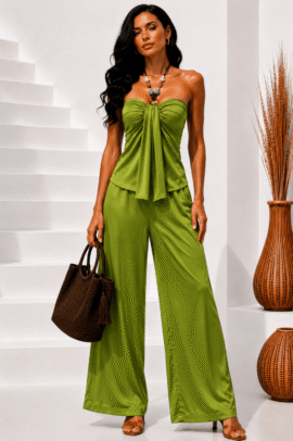 SEASIDE ELEGANCE SATIN SET ΛΑΧΑΝΙ