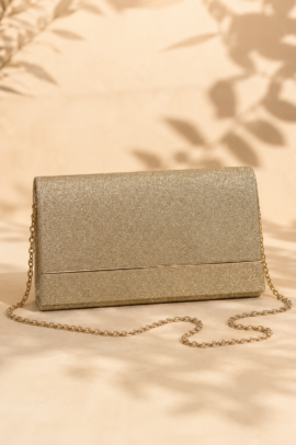 ΤΣΑΝΤΑ CLUTCH  ΧΡΥΣΗ ΜΕΤΑΛΙΖΕ