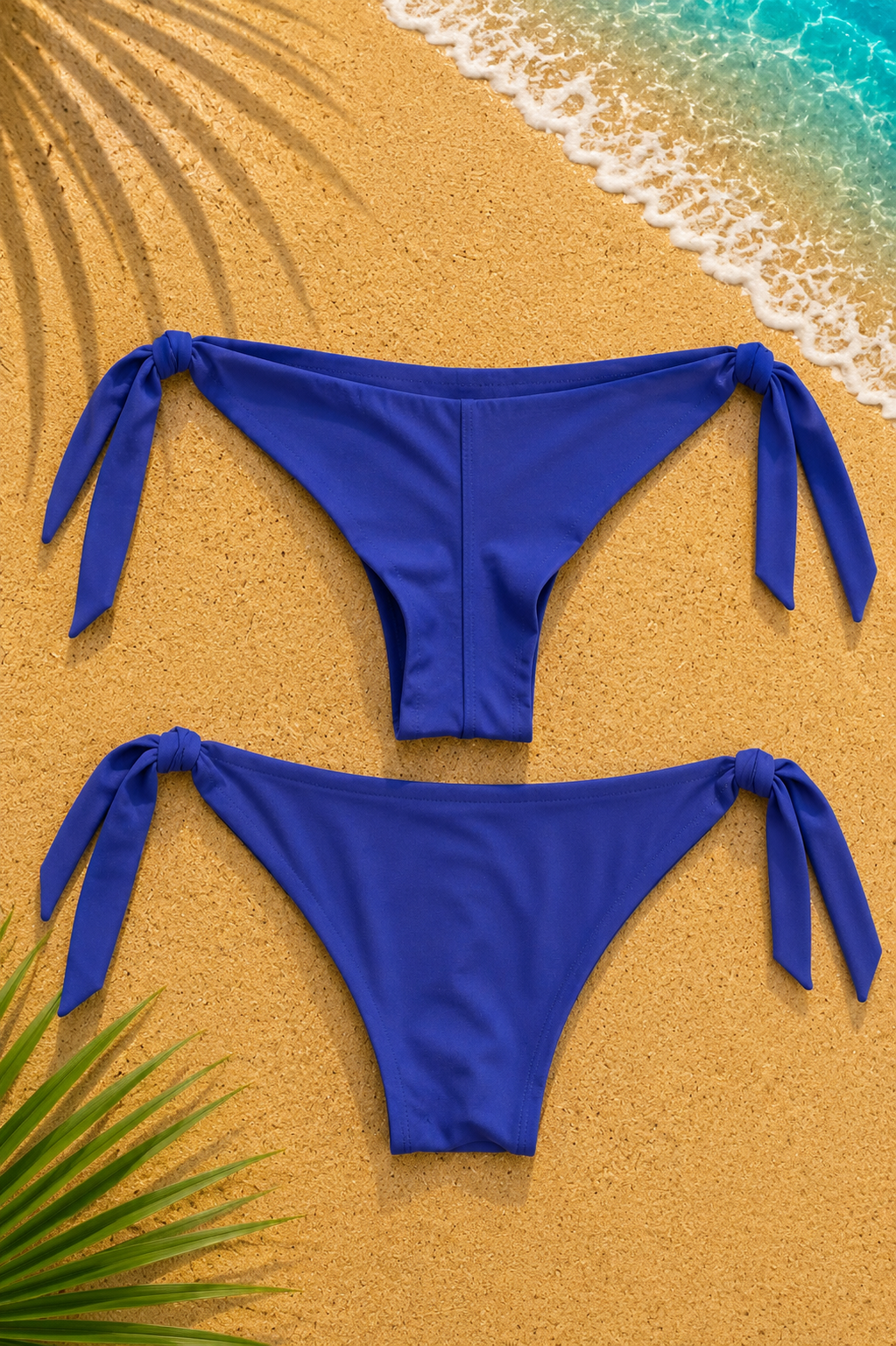 SLIP BIKINI BRAZILIAN ΜΕ ΠΛΑΪΝΑ ΔΕΣΙΜΑ ΜΠΛΕ ΣΚΟΥΡΟ