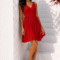 ROMANTIC PLEATED MIDI DRESS ΚΟΚΚΙΝΟ