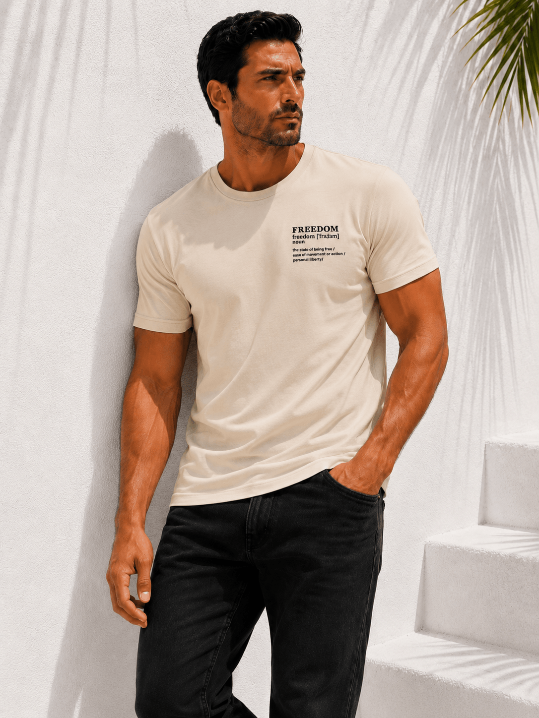 𝐅𝐑𝐄𝐄𝐃𝐎𝐌 𝐌𝐄𝐍’𝐒 𝐂𝐎𝐓𝐓𝐎𝐍 𝐓-𝐒𝐇𝐈𝐑𝐓 𝐁𝐄𝐈𝐆𝐄