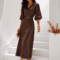 𝐒𝐀𝐓𝐈𝐍 𝐒𝐇𝐈𝐑𝐓 𝐌𝐀𝐗𝐈 𝐃𝐑𝐄𝐒𝐒. 𝐂𝐇𝐎𝐂𝐎𝐋𝐀𝐓𝐄 𝐁𝐑𝐎𝐖𝐍