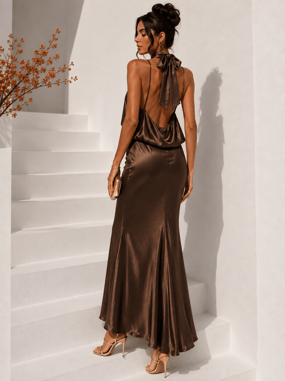 𝐒𝐀𝐓𝐈𝐍 𝐁𝐎𝐖 𝐌𝐀𝐗𝐈 𝐃𝐑𝐄𝐒𝐒 𝐂𝐇𝐎𝐂𝐎𝐋𝐀𝐓𝐄 𝐁𝐑𝐎𝐖𝐍 - Image 2
