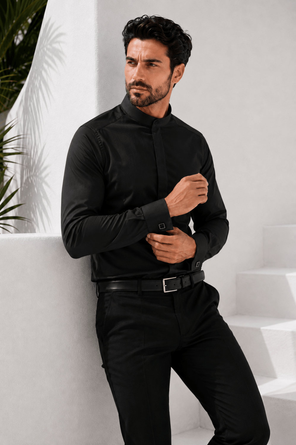 𝐌𝐎𝐃𝐄𝐑𝐍 𝐌𝐀𝐎 𝐒𝐋𝐈𝐌 𝐅𝐈𝐓 𝐒𝐇𝐈𝐑𝐓 – 𝐁𝐋𝐀𝐂𝐊 - Image 2