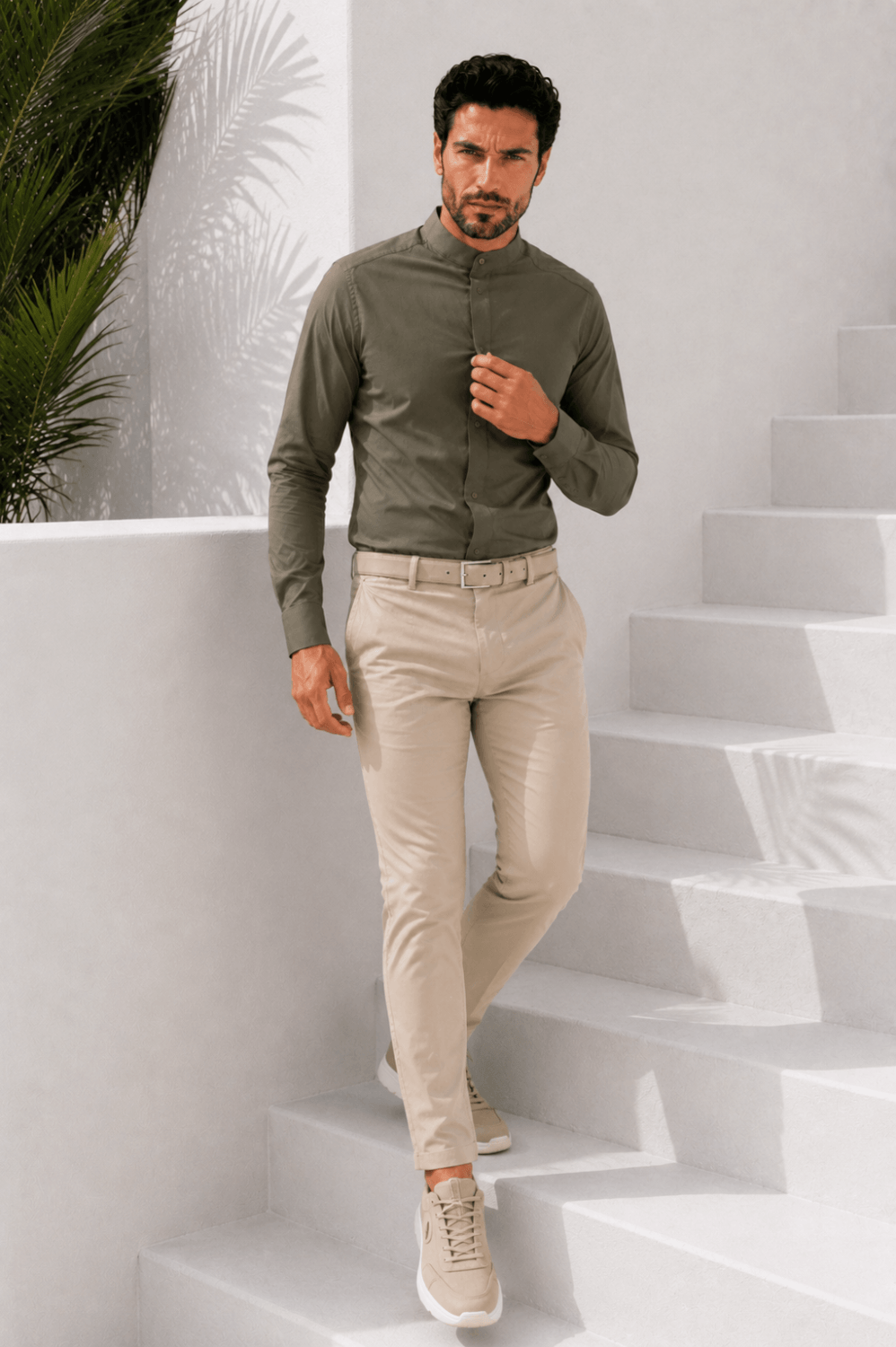 𝐌𝐎𝐃𝐄𝐑𝐍 𝐌𝐀𝐎 𝐒𝐋𝐈𝐌 𝐅𝐈𝐓 𝐒𝐇𝐈𝐑𝐓 – 𝐊𝐇𝐀𝐊𝐈 - Image 2