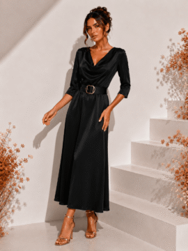 𝐒𝐀𝐓𝐈𝐍 𝐃𝐑𝐀𝐏𝐄𝐃 𝐁𝐄𝐋𝐓 𝐃𝐑𝐄𝐒𝐒. 𝐁𝐋𝐀𝐂𝐊